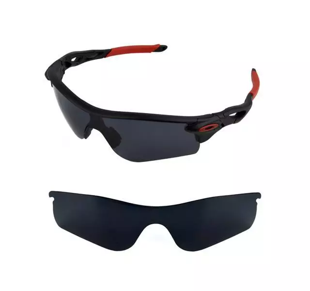 Neu Polarisiert Schwarz Ersatz Path Linse Für Oakley Radarlock Sonnenbrille