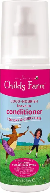 Childs Farm Coco-Nourish Leave In Conditioner for Dry Curly Coily Hair 125ML NEW