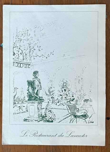 Menu De Restaurant Ancien - A. Beauvilliers - Paris - Rare Collector