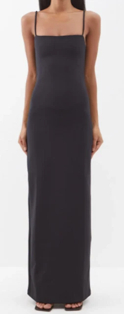 Robe Longue Raey Débardeur En Coton Noir - Taille 36 (UK 8) - Neuve Sans étiquettes