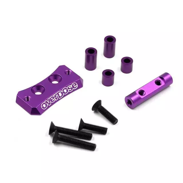 Overdose Aluminum Cooling Fan Mount Set Purple For Drift GALM Vacula II #OD2441b