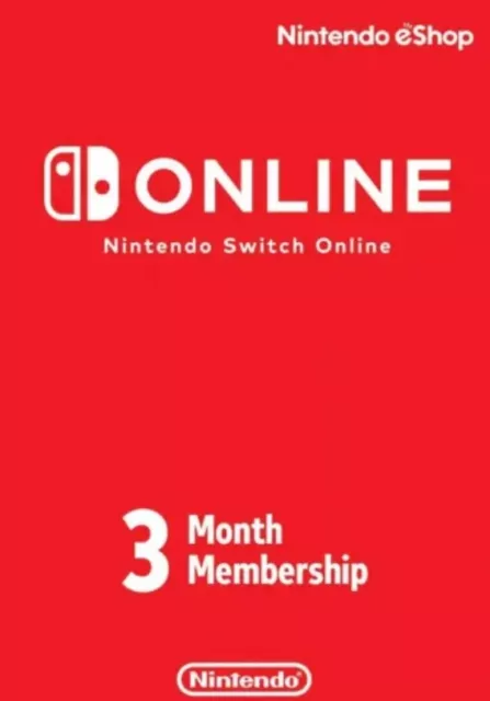 Abonnement NINTENDO SWITCH ONLINE 3 mois - e-card