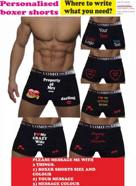 PERSONALISED BOXER BRIEFS Anniversary boyfriend FUNNY SEXY HUSBAND GROOM  GIFT $10.00 - PicClick