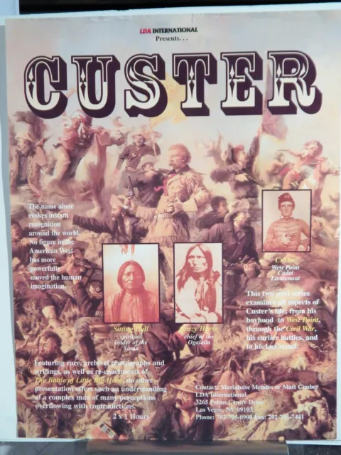 Custer Life Of The Infamous General 1990S Video Dealer Brochure, Rare Ephemera