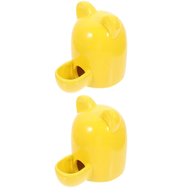 2pcs aliments à plat hamster bol de nourriture en céramique animal de compagnie