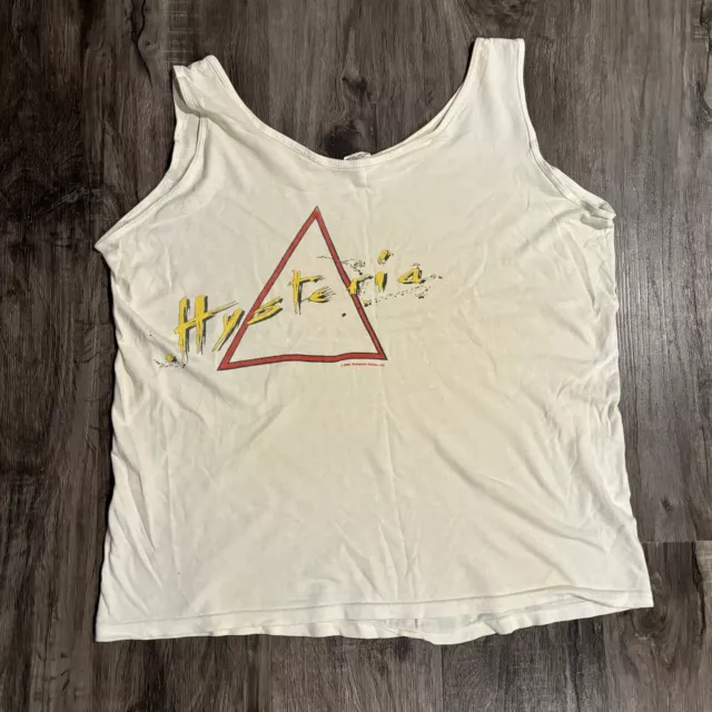 Def Leppard Hysteria Shirt Tank Top XL Tour Concert VTG 1988 80s USA Made