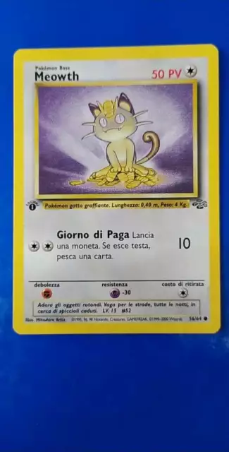 Set Jungle - Pokémon - Meowth - Prima Edizione - 1º Edizione - 56/64  ITA