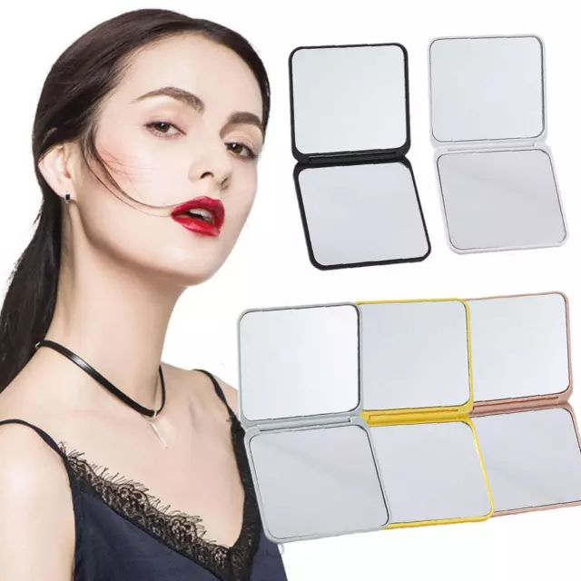 Mini Square Makeup Mirror Portable Double-sided Foldable Mirror Small Gift B7