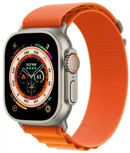 APPLE WATCH ULTRA 2 49mm Titangehäuse mit Alpine Loop Orange (GPS+LTE