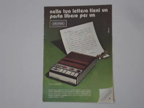 advertising Pubblicità 1974 GRUNDIG C 410 AUTOMATIC
