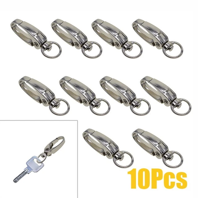 Venta al por mayor 10 piezas broches de langosta clips de gatillo giratorios ganchos a presión bolsa llavero