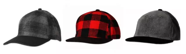 3PK Wonder Nation Boys Unisex Casual Hats/Caps (Gray/Black/Red/Plaid/Solid) NWT