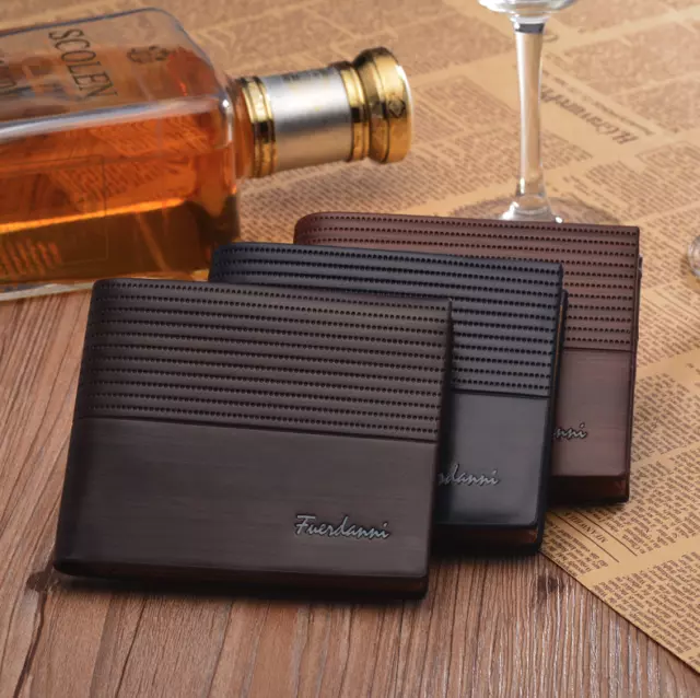 Men's Bifold Leather Credit ID Card Holder Wallet Billfold Purse Clutch Billfold 2