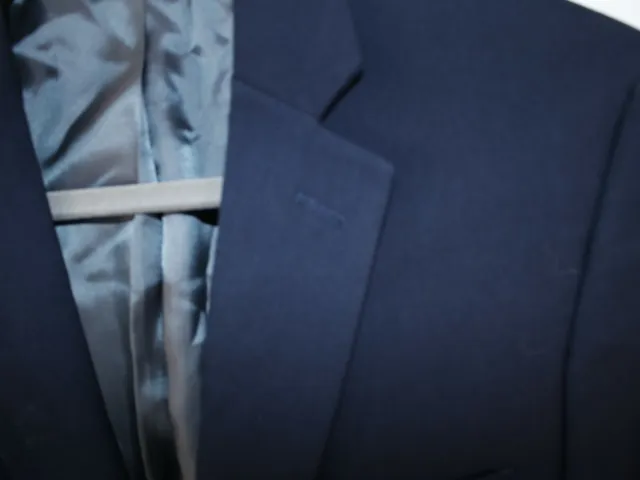 Perry Ellis Men's Suit Blazer Textured Coat Jacket Dress Business Blue Slim  38S 2