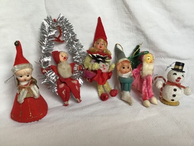 LOT 6 DECORATION Noel Sapin A Suspendre Ancienne Pere Noel Chaperon