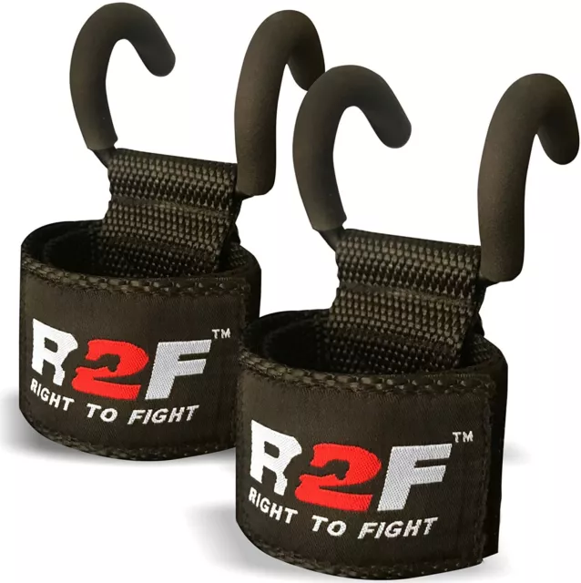 Weight Lifting Hook Gym Power Training Hand Wrist Support lift Grips Straps UK