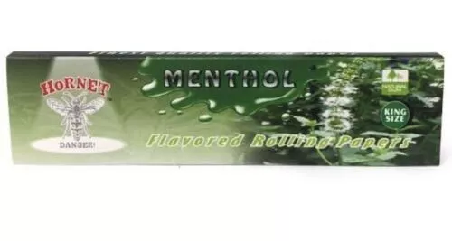 25 x Hornet MENTHOL King Size Flavoured Rolling Papers Brand New