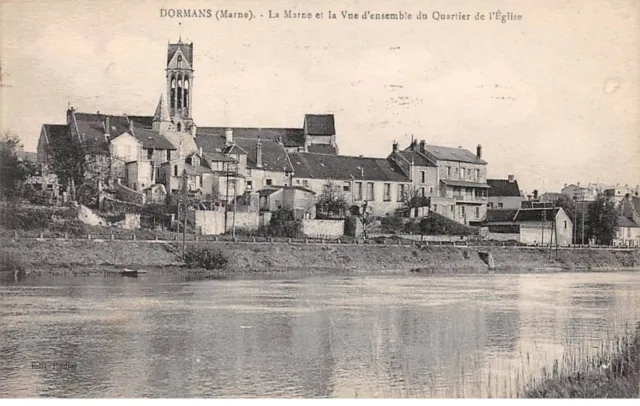 51 - DORMANS - SAN40013 - la Marne et la Vue d'ensemble du Quartier de l'Eglise