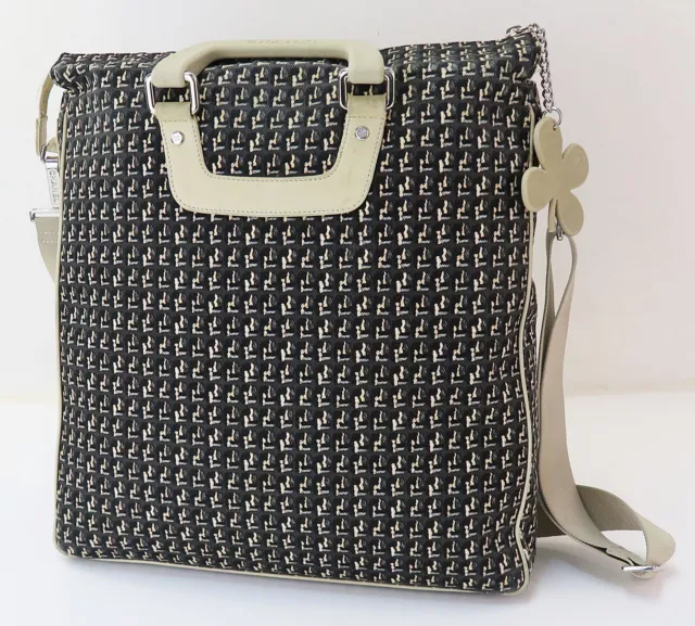 AUTH CHANEL - Cream Black Canvas Shoulder Bag $469.00 - PicClick