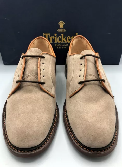 TRICKERS Robert Suede Plain Derby Shoe, UK:7, EU:41, RRP £505!  BNWB