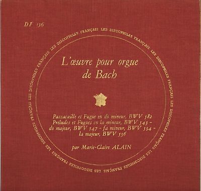 DF146-147 2 Lp L'oeuvre pour orgue de bach par marie-claire Alain 