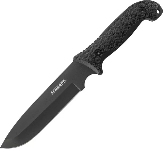 Schrade Frontier Fixed Blade Knife Black Drop / Contoured Tpe  Sheath - SCHF52