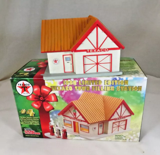 TEXACO TOWN FILLING STATION 1998 LTD ED #4 Authentic Replica Idalia Colorado Gas