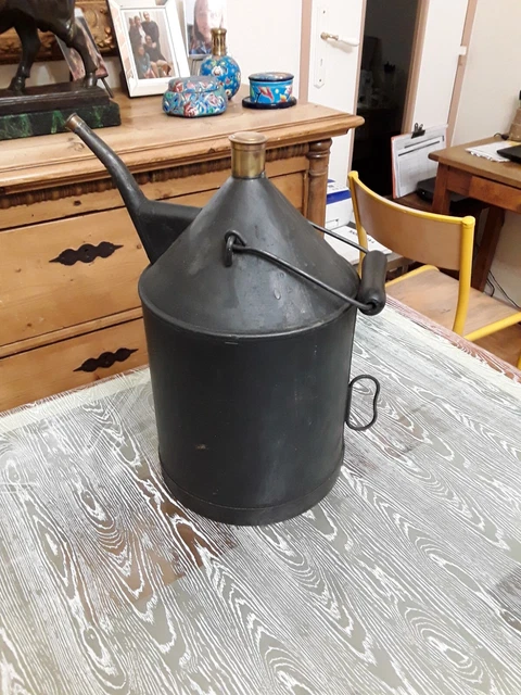 ANCIEN GRAND BIDON 5 litres émaillé pétrole automobile ancien 19 ème EUR 79,00 - FR