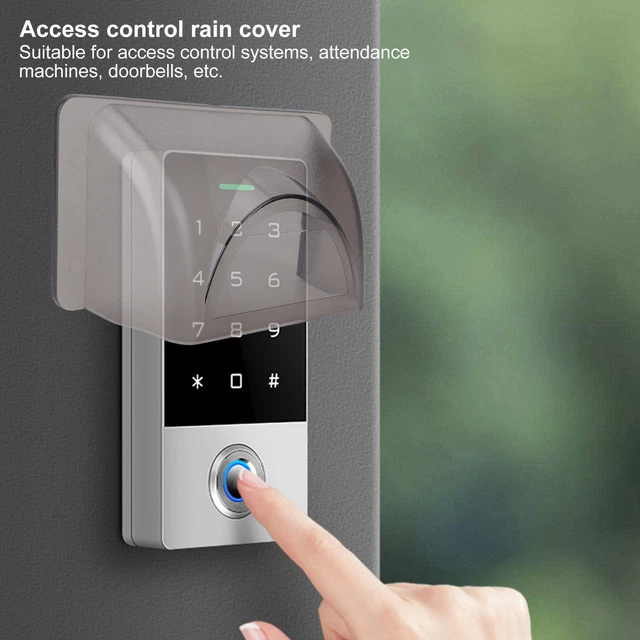 Protector de plástico contra la lluvia impermeable para controlador de acceso de puerta timbre