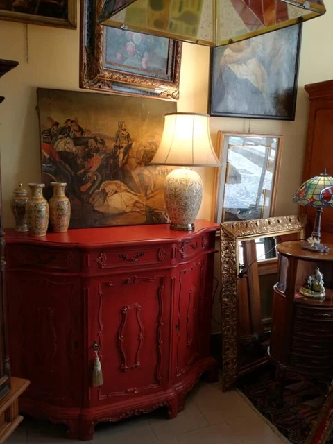 HD13 Credenza a tre ante decapata shabby chic  www.stendhalstores.it