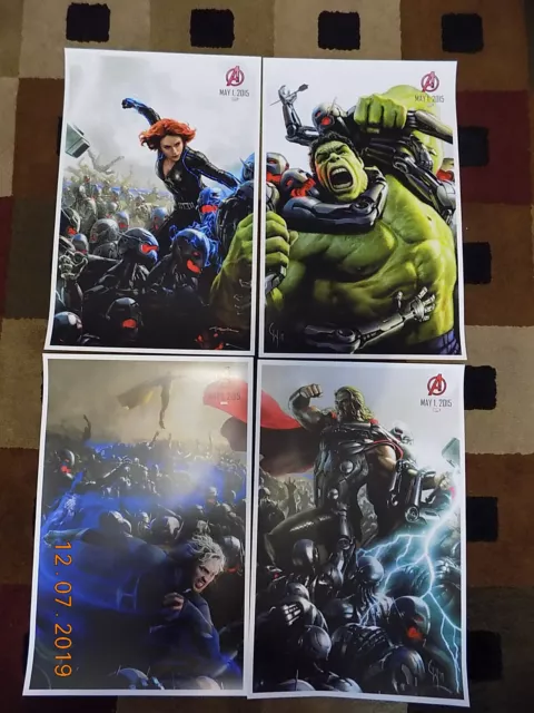 Avengers - Age of Ultron - (11" x 17") Movie Collector's  Prints ( Set of 4 )