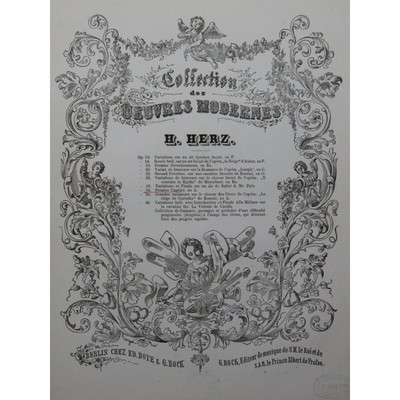 HERZ Henri 1er Caprice Piano ca1845 partition sheet music score 