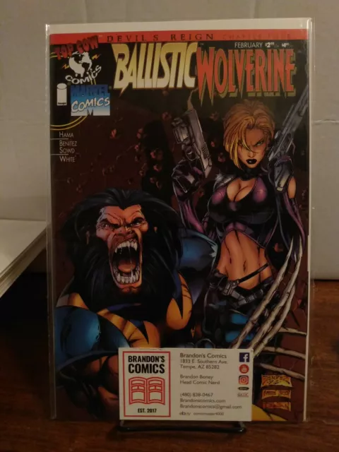 Ballistic Wolverine #1 (1996) Marvel/Top Cow Devil's Reign! Joe Benitez Art!