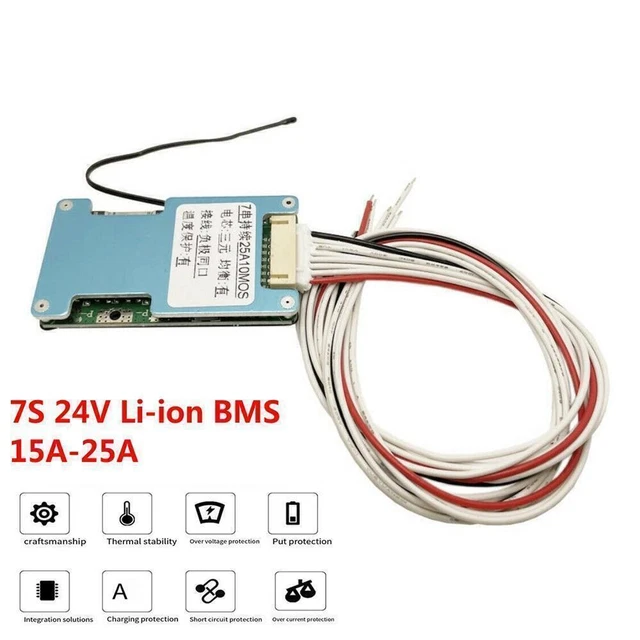 7S 24V 15A 20A 25A Li-ion Lithium 18650 Battery BMS Protection Board ...