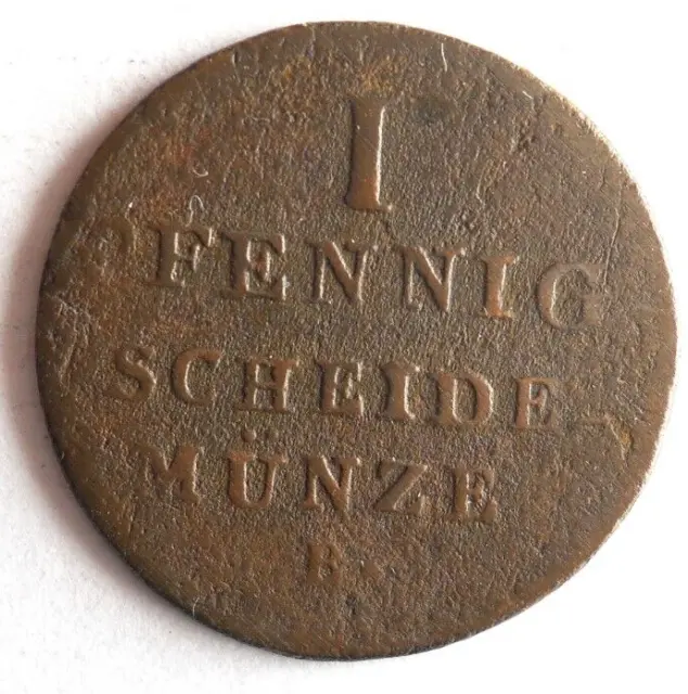 1829 GERMAN STATES (HANNOVER) PFENNIG - RARE TYPE Coin - Lot #J7