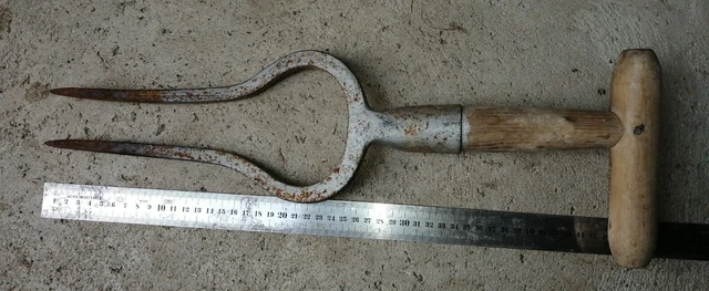 N° 58 OLD TOOL / outil ancien, fer à souder tête en cuivre EUR 14,00