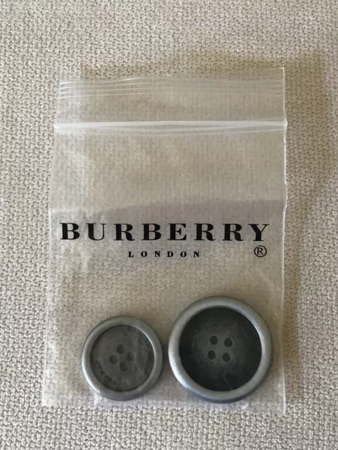 BURBERRY TRENCH COAT AUTHENTIC REPLACEMENT BUTTONS 48L (30mm) SET OF 2  BRAND NEW