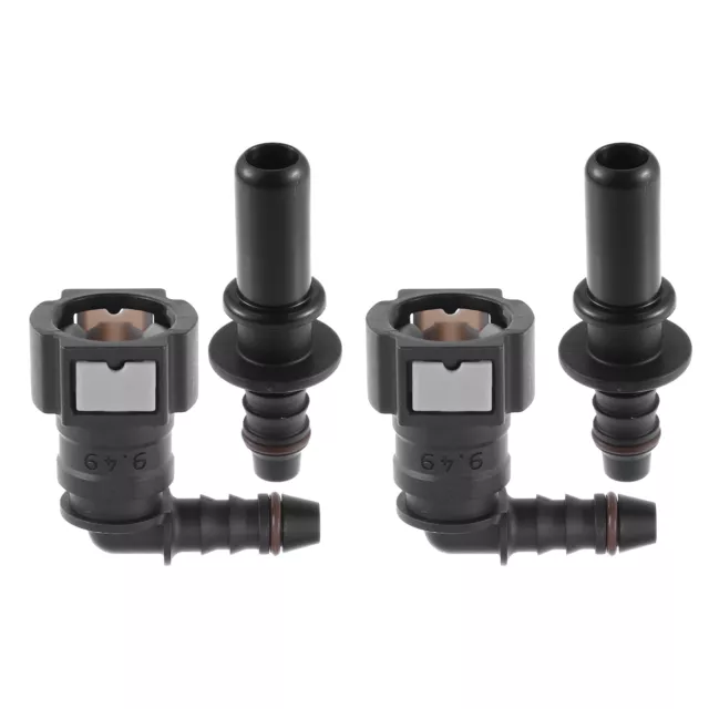 9,49 mm a 8 mm 90 Gradi Auto Carburante Rilascio rapido Connettore 2 Set