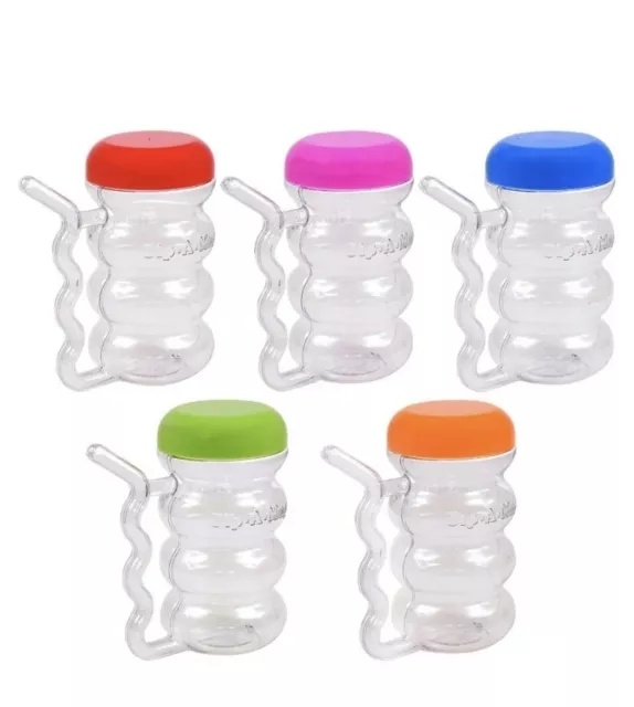 2-Pack  Arrow Sip-A-Cup Kid's Silly Straw Clear Sippy with Lid FREE SHIPPING