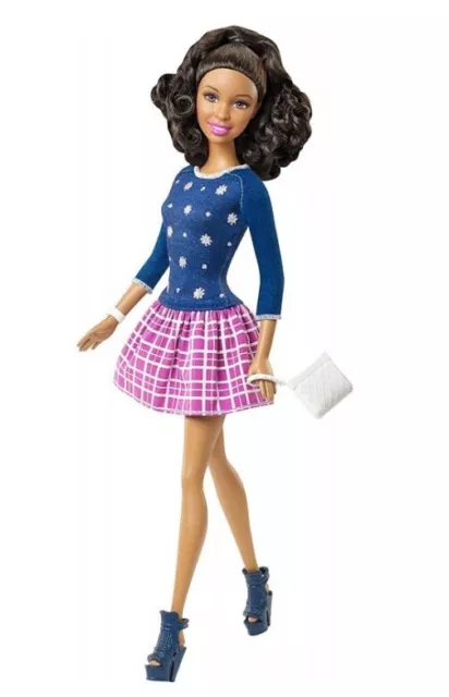 NEW Barbie Fashionistas NIKKI Fashion Doll  Purple Skirt 2014 Mattel CFG17