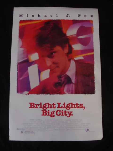 BRIGHT LIGHTS BIG CITY movie poster MICHAEL J FOX original video store promo 198