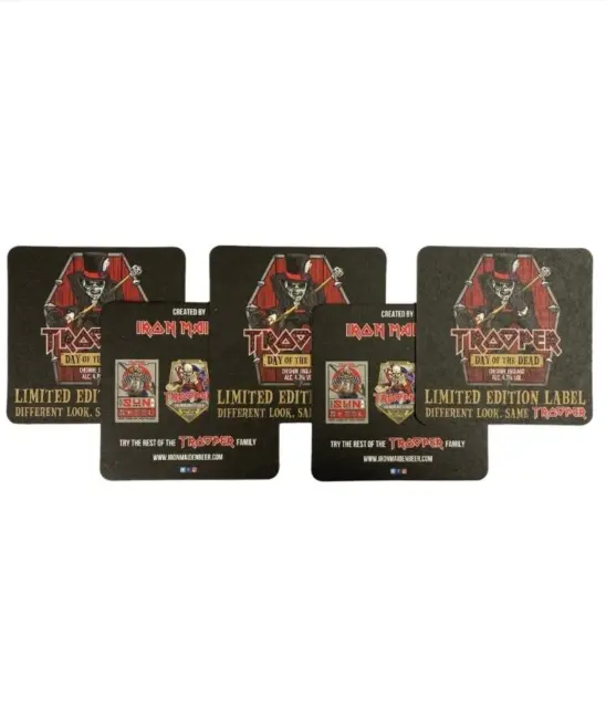 Iron Maiden Trooper Beer Coasters x 10 and x 1 Metal Ace of Spades Bottle Opener