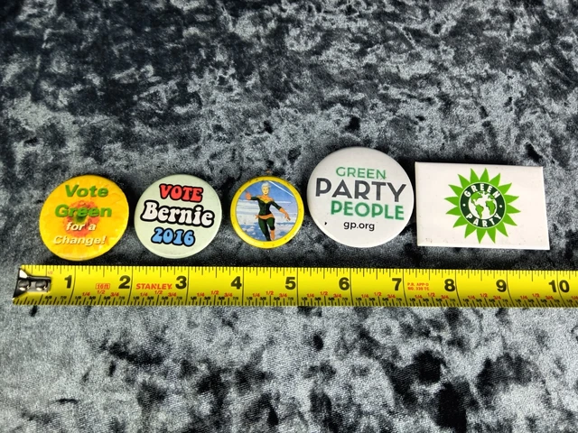 Bernie Sanders Jill Stein Green Party 5 Political Buttons 2