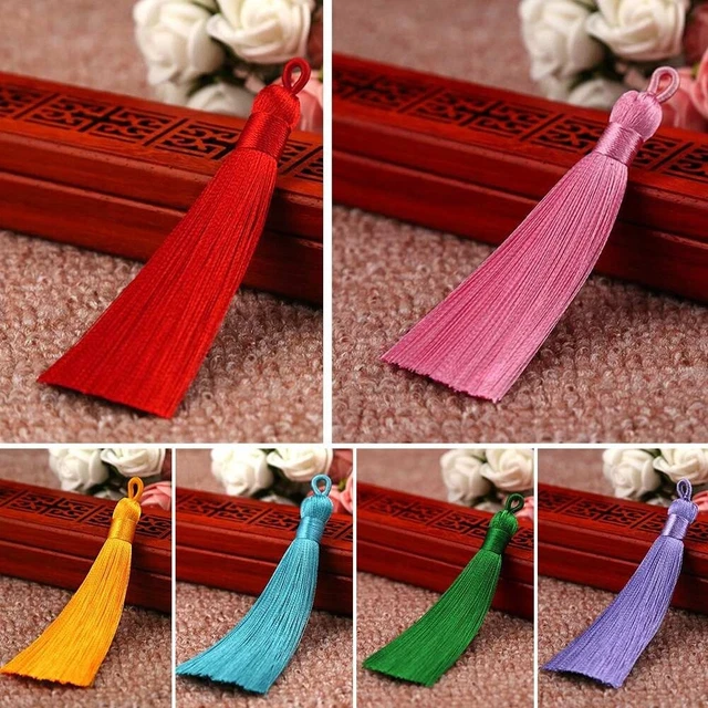 Cabilock Chinesische Knoten Quasten 4er Set - Rot Blau Glücksdekoration