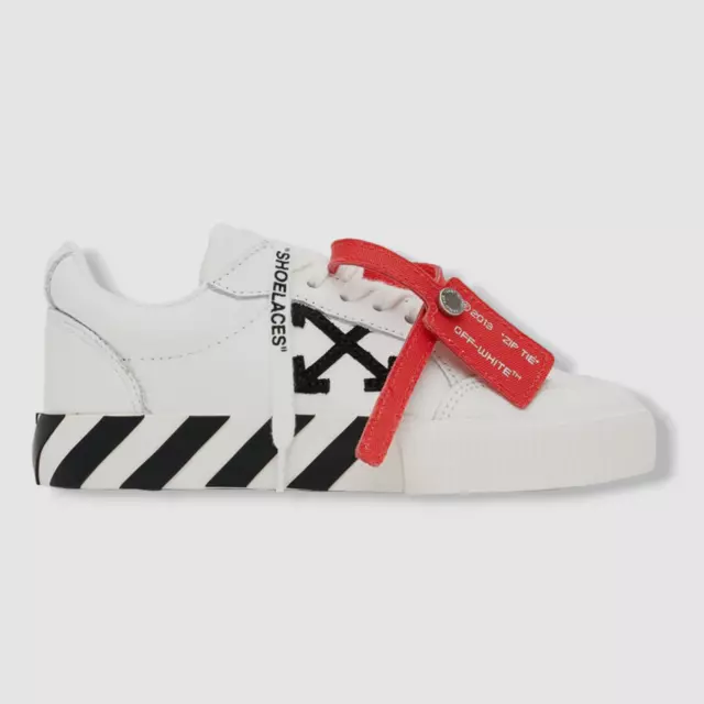 $315 Off-White Unisex Kid's White Low Vulcanized Sneaker Shoes Size 29 EU/12 US