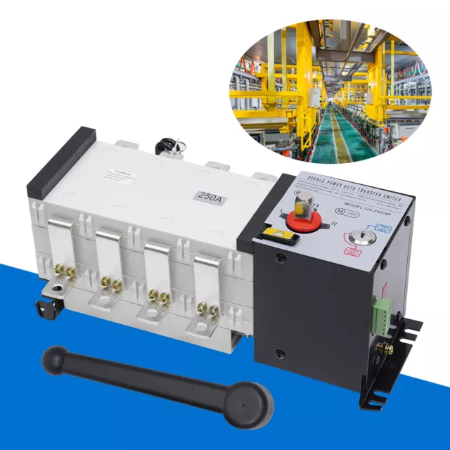 2IN1 Automatic Transfer Switch 4P 250A AC Toggle Switch Dual Power AC-338 110V