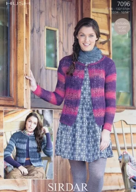 Sirdar Hush Knitting Pattern 7096 Women 32 - 54 Inches