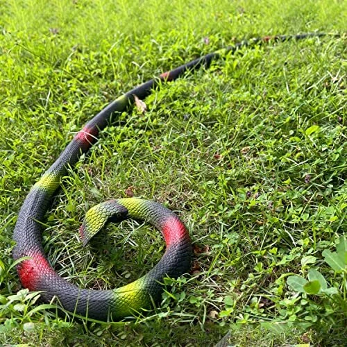 REALISTIC RUBBER SNAKE, Scary Fake Snake to Keep Birds Away Garden
