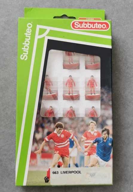 VINTAGE 80S SUBBUTEO BOÎTE N°63000 EQUIPE 663 LIVERPOOL FC Complet Football Foot EUR 18,00