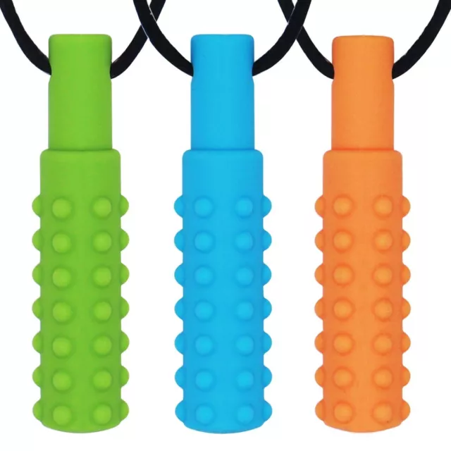 3 Pcs Sensory Chew Necklaces for Kids/Adults with Autism,ADHD,Anxiety Fidgeting